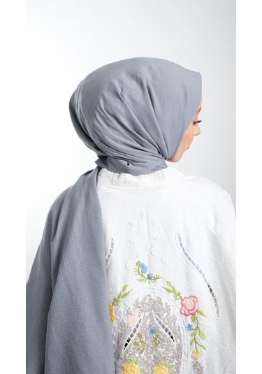 Hürrem Bone 202105_25 Pamuk Düz Klasik Caz Şal Füme