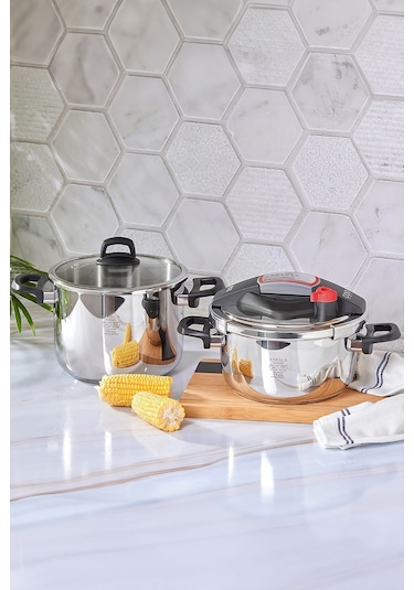 Karaca Perfect Red İndüksiyon Tabanlı Düdüklü Tencere Seti 4+6 Lt