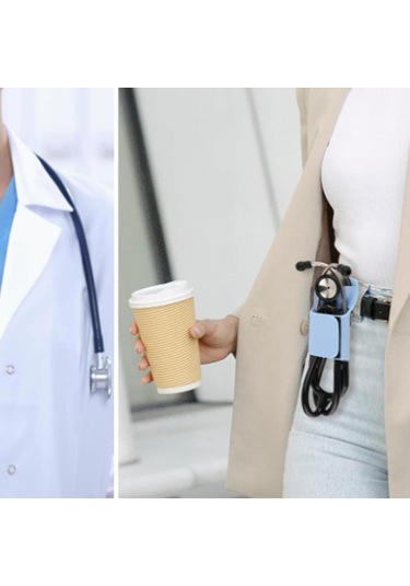 Suntek Stetoskop Kalça Tutucu Taşınabilir Düzenleyici Pu Deri Siyah