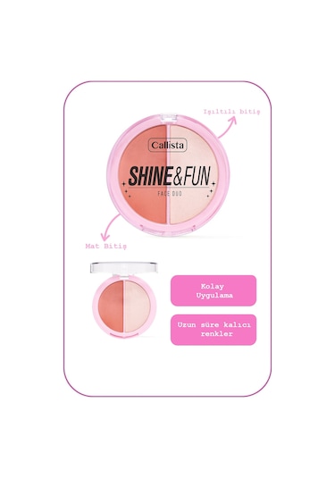 Callista Shine & Fun Face Duo Allık & Aydınlatıcı Paleti 140 Good Company