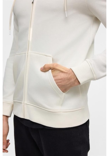 SÜVARİ Beyaz Regular Düz Bisiklet Yaka Sweatshirt Beyaz