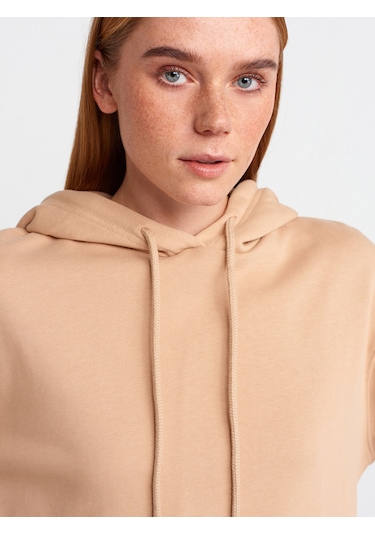 Dilvin 40401 Yanları Fermuarları Sweat Camel