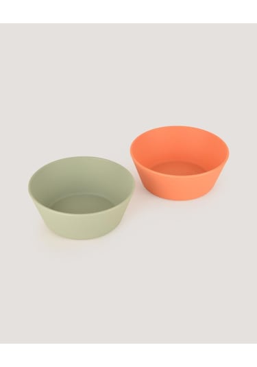 Let's Be Child 2'li Yuvarlak Kase Sage Green-peach