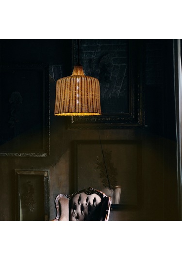 Rattan Örgü Avize: Lilios: 37Cm