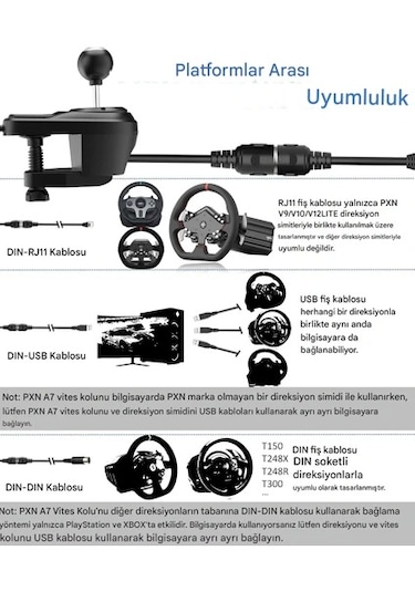 A7 Vites - Oyun Direksiyonu Vites Kolu 6+r