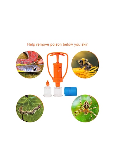 Padalink Yeniden Kullanılabilir Taşınabilir Zehir Çekme Seti: Kamp, Balıkçılık Ve Doğa Yürüyüşleri İçin Kırmızı