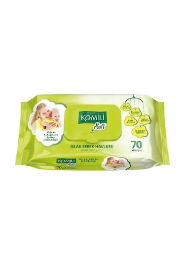 Komili Soft Islak Bebek Havlusu 4 X 70'Li