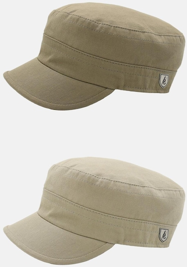 Erkek Fidel Castro Şapka 2'li Kep Rozet Detaylı Kasket - Koyu Bej - Açık Bej Açık Bej - Koyu Bej