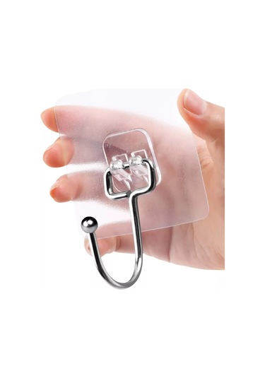 Honmex 7x7cm Süper Güçlü Akrilik Zımba - Yerleştirme Olmadan 44 Lbs Taşıyor, Rustsuz, Banyo/mutfak Uygun 20 Adet Şeffaf