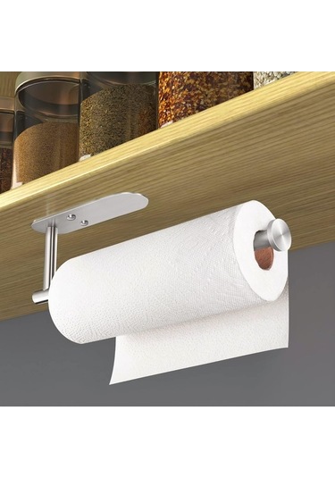 Ulzyvf Paslanmaz Çelik Mutfak Tutucu, Kağıt Havlu Dolabı Altında Kullanım İçin, Dayanıklı Çelik Yapı, Qm Çelik