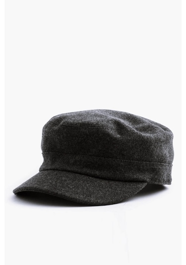 Erkek Kışlık Yün Kep Fidel Castro Şapka-Antrasit-Antrasit-Standart