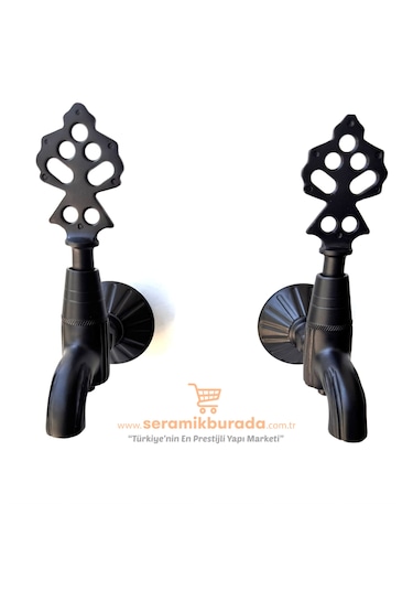 Lpd İkili Osmanlı Musluk Siyah Mat Siyah