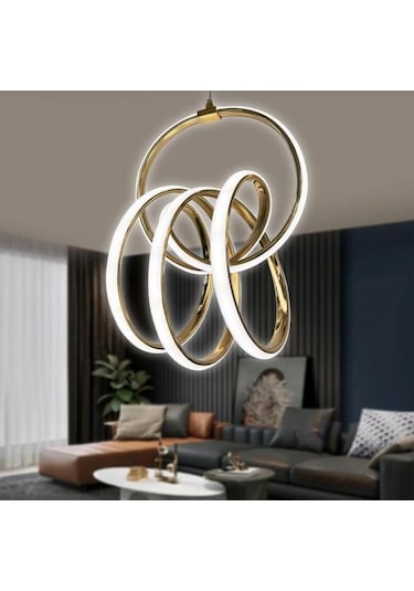 3 Renk Focus Model Sarkıt Avize Altın - Gold