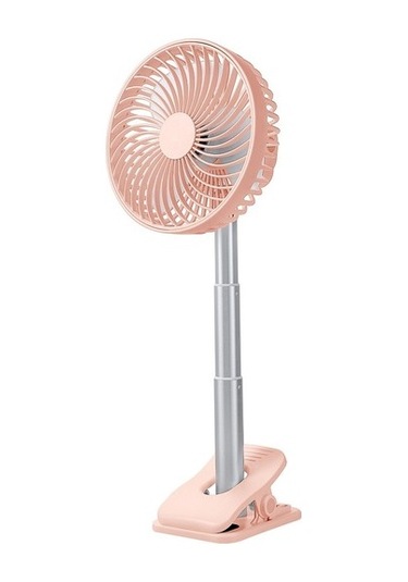 Çok Fonksiyonlu Ayarlanabilir Usb Şarj Klibi Masaüstü Elektrikli Fan 4 Hız Kontrolü Pembe 9086 Pembe