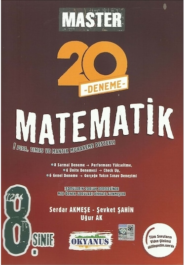 Okyanus Yayıncılık - 8. Sınıf Master 20 Matematik Denemesi