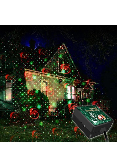 Teltree Usb Projeksiyon Işığı Otomatik Döner Sesli Kontrollü Renkli Animasyonlu Noel Araba Ev Dekorasyon Işığı C208-noel C Grubu Çok Renkli