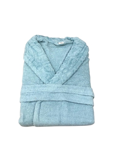 Royam Redline %100 Pamuklu Kısmi Kadife Tekli Bornoz Mint