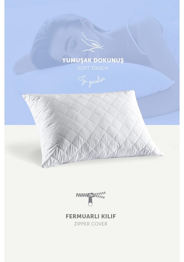 Pafu Visco Silikon Dolgulu Klasik Sert Uyku Yastık Beyaz