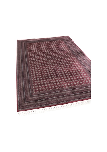 Apex Halı Bruj Bambu Viscon Halı 8751bu Bordo Renkli