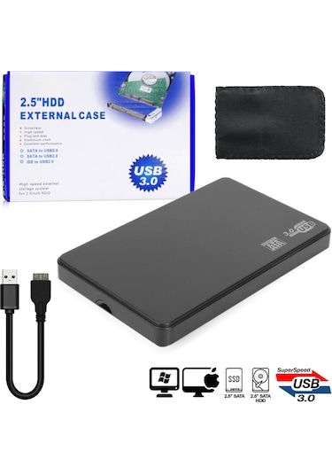 2.5" Sata USB 3.0 Plastik Harddisk Kutusu