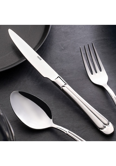 Nehir Saray Sade 12 Kişilik 72 Parça Çatal Kaşık Bıçak Takımı Gümüş