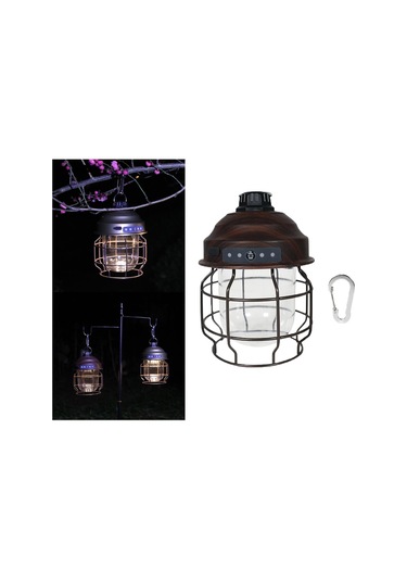 Homyl Led Fener Taşınabilir Işık Şarj Ahşap-tahıl Ahşap Tahıl Kahverengi