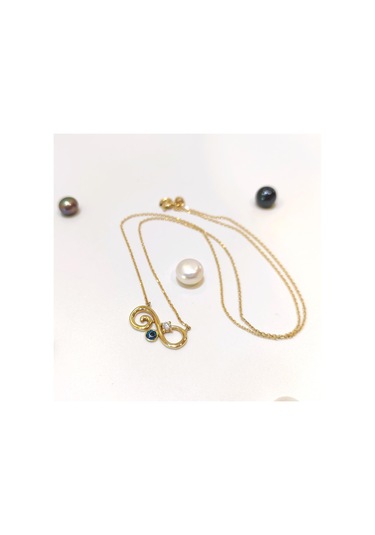 Altın Ürünler Sonsuzluk Göz Boncuklu Kolye 14 Ayar