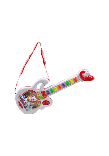 Oyuncak Pilli Müzikli Efsane Oyuncak Gitar Beyaz