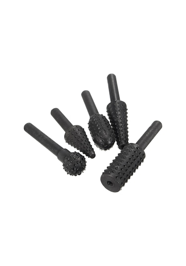 Yaleker 5'li Ahşap Oyma Ve Parlatma Seti - 6mm Şaftlı Çok Amaçlı Matkap Uçları