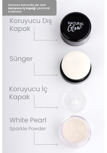 Sparkle Powder White Pearl Toz Işıltılı Aydınlatıcı %100 Doğal