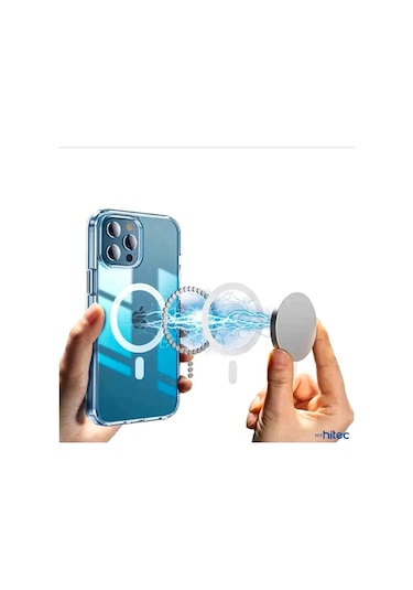 Schitec İphone 11 Pro Magsafe Özellikli Şeffaf Kılıf Şeffaf