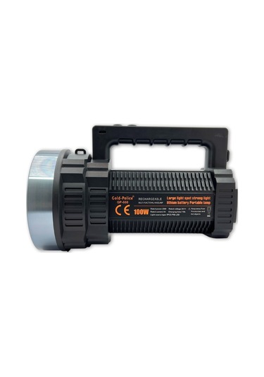 Tarez Gp-660 Şarjlı El Feneri Projektör 100 Watt 5000 Metre Menzilli Gri