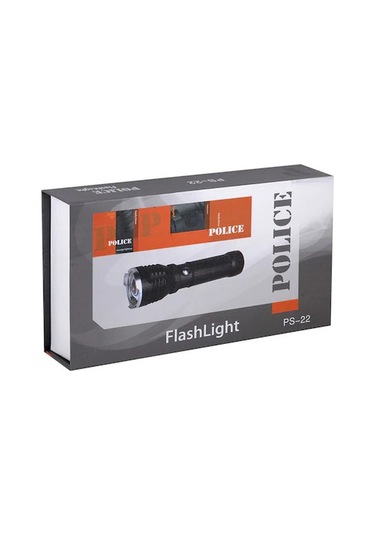 Police Ps-22 Cree Led + Zoom + Mıknatıslı Şarjlı El Feneri Siyah