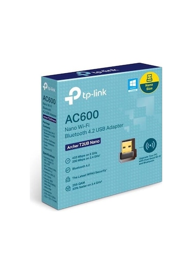 Tp-lınk Archer T2ub Ac600 Nano Wi-fi Bluetooth 4.2 Usb Adaptör