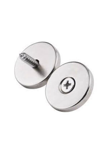 5 Adet Neodyum Mıknatıs Çap: 40 Mm, Kalınlık : 5 Mm Havşa Delikli