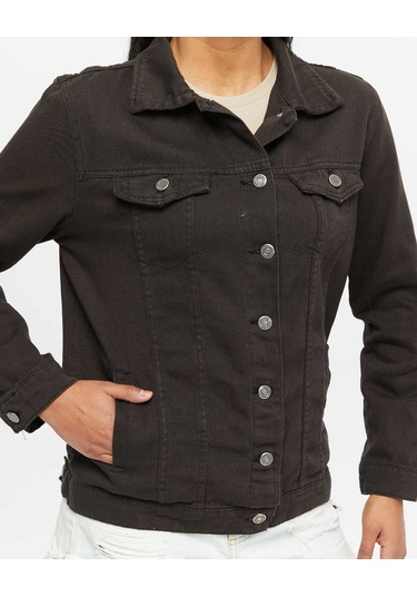 Shevega Kadın Füme Boyfriend Uzun Keten Ceket Füme