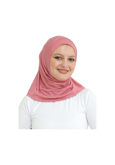 Spor Başörtüsü Kadın Hazır Giyim Türban Viskon Eşarp Şal - Gül Kurusu Gül Kurusu
