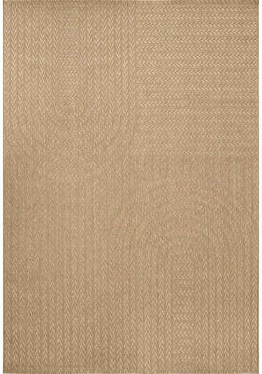 Sisaluna 4443 Bej Jüt Tabanlı Modern Dokuma Kilim Sisal Hasır Halı Bej