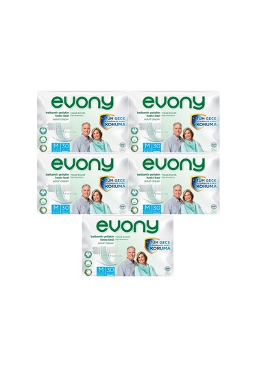 Evony Hasta Bezi Yetişkin Bel Bantlı Tekstil Yüzey M-Orta Boy 150 Adet