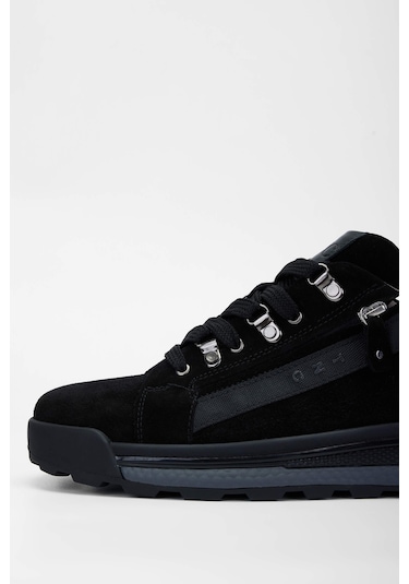 Tamer Tanca Erkek Hakiki Deri Siyah Süet Casual Ayakkabı 383 5653 Erk Ayk Sk23/24 Sıyah Suet Siyah