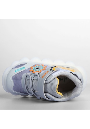 Vicco Port Ortopedik Taban Işıklı Çocuk Bot Gri