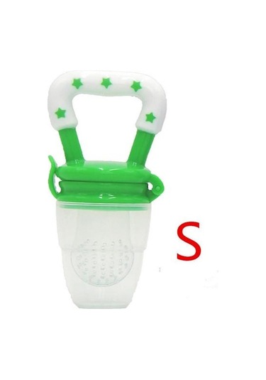 Yeşil Çevre Dostu Güvenli Bebek Isırık Malzemeleri Üzerinde 1pc Sevimli Çocuk Silikon Mama Besleyici S Yeşil