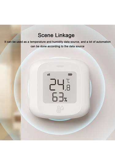 Lemestar Zigbee Akıllı Sıcaklık Nem Sensörü - Otomatik Cihaz Bağlantısı, Uygulama Kontrolü, Özel Alarm Ayarları, Bebek Modu Gateway Gereklidir