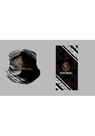 Motospartan Siyah-beyaz Baf Bandana Diğer