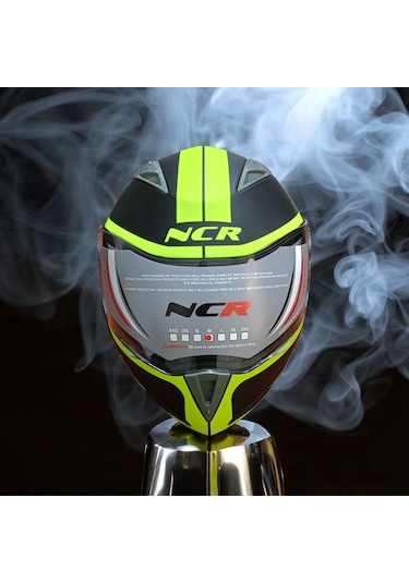 Ncr-158 Çene Açılır Gözlüklü E-ce Belgeli Kask Sarı