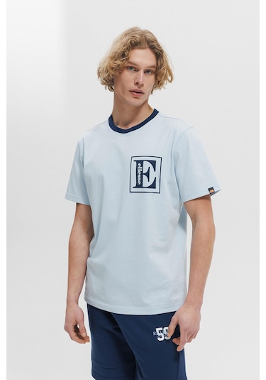 Ellesse Erkek T Shirt Em458-bl Mavi Mavi