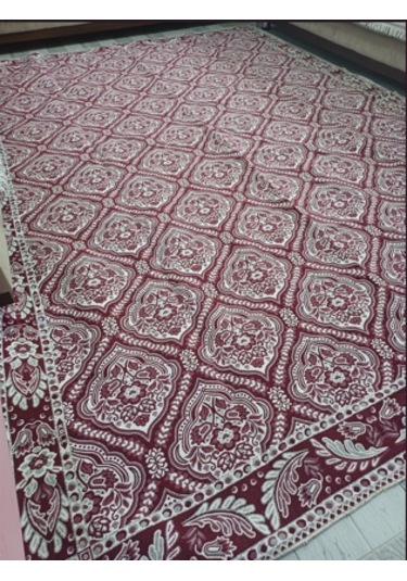 Savan Dokuma Halı Örtüsü 9m² Kale Bordo5 Bordo