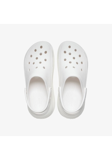 Crocs Classic Mega Crush Kadın Beyaz Terlik Düz 207988 BEYAZ Beyaz