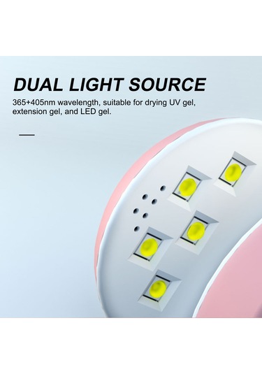 Xiyyadms Mini Uv Led Tırnak Kurutma Lambası - Hızlı Kuruma, Taşınabilir Ve Usb Güçlü Pembe