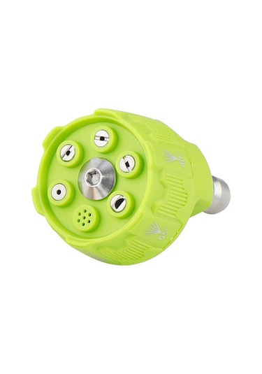 Vkemall Ev İçi Yüksek Basınçlı Yıkama Makinesi İçin Yeşil 6'lı Çok Fonksiyonlu Hızlı Bağlantılı Düz/şeffaf Nozzle Aksesuarı